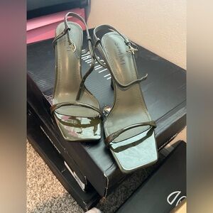 Elegant Olive Strappy Heels